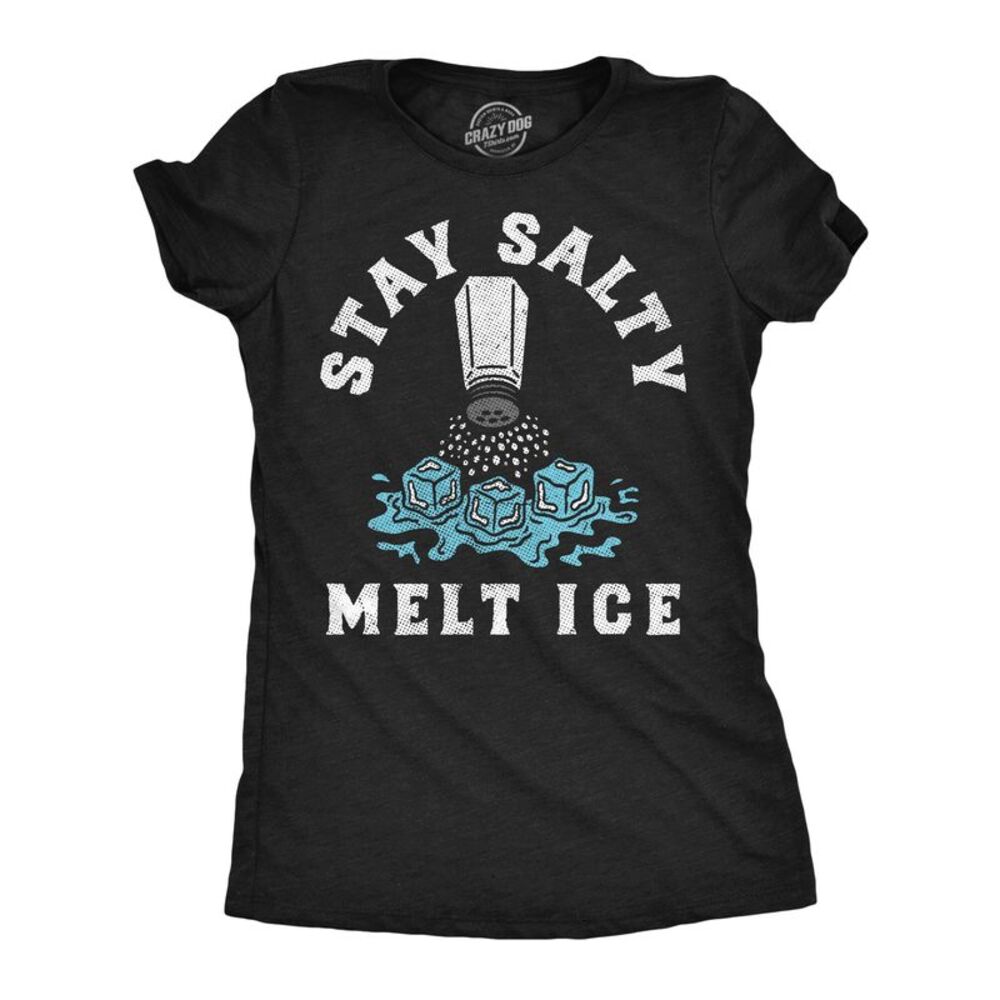 Womens Funny T Shirts Stay Salty Melt Ice Sarcastic Political Tee For Ladies - Picture 1 of 4